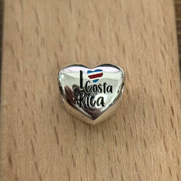 Pandora I Love Costa Rica Exclusive Dangle Charm, S925 Silver Jewelry - Picture 1 of 4